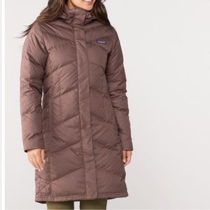 SOLD Patagonia Women’s Down With It Parka Jacket Brown